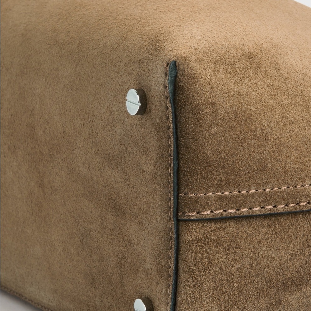 Toteme T lock suede top handle bag - Picture 7 of 9